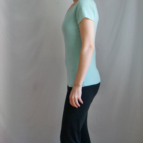 Merona Light Aqua Blue Short Sleeved Shirt - Picture 3 of 8